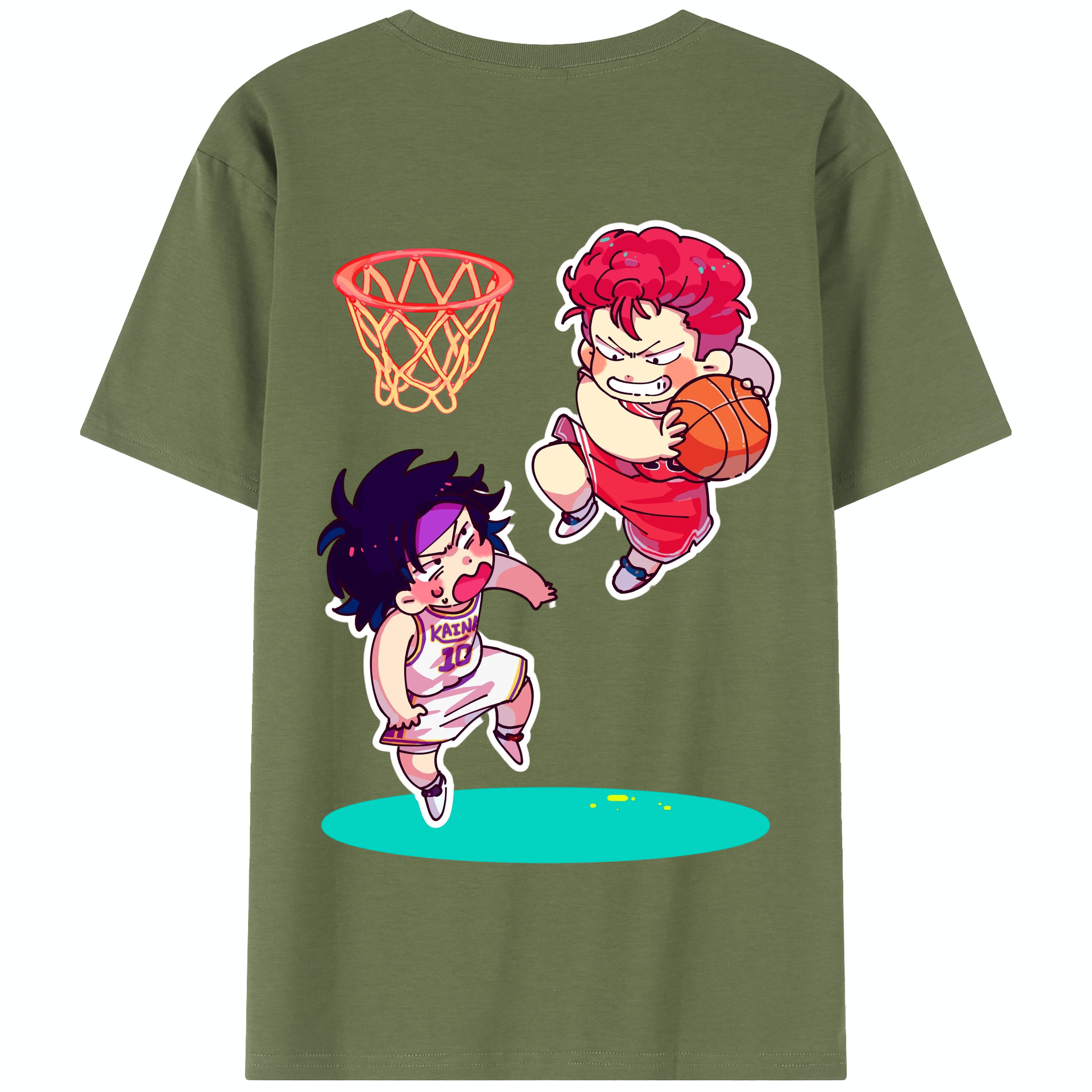 SLAM DUNK／スラムダンク 綿100％半袖Tシャツ（背面プリント）